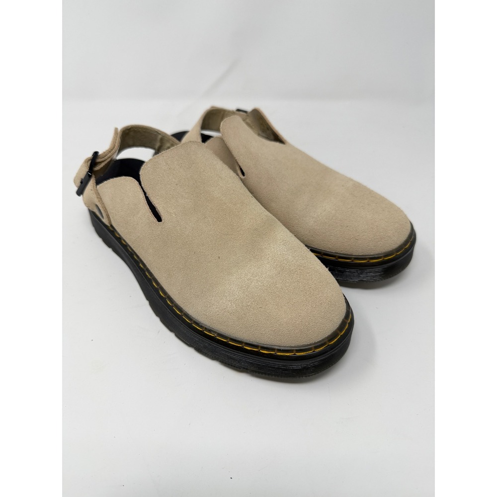 Dr. Martens NWOT Carlson Mules Women 9 Sand Beige Suede Slingback Clogs